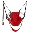 Green Eggs and Hammocks Con2our Dual-Point Hammock Chair with Adjustable Footrest, Armrests, Pillow, and Drink Holder, Wine