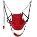 Green Eggs and Hammocks Con2our Dual-Point Hammock Chair with Adjustable Footrest, Armrests, Pillow, and Drink Holder, Wine