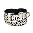 CHEETAH Skin Design Leather Belt Silver-Tone Buckle CHEETAH Skin Design Leather Belt Silver-Tone Buckle