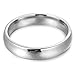 Stainless Steel Womens Mens Plain Wedding Band Ring Polished Charm 4mm Size 6-13