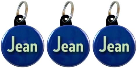 Henry the Buttonsmith Jean Luggage Name Tag Set of 3, Royal Blue