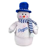 18" MLB Los Angeles Dodgers Plush Dressed for Winter Snowman Christmas Decor