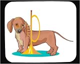 Mouse Pad with dog, trumpet