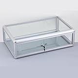 New Retail Aluminum Tempered Framed Counter Top Glass Display Showcase