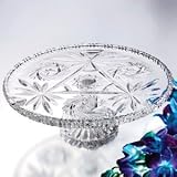 ALESSANDRA CAKE PLATE - ALESSANDRA FOOTED CAKE PLATE CENTERPIECE - crystal cake stand