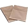 Wamsutta 300-Thread Count Microsateen Wrinkle Free Cotton Rich Standard/Queen Pillowcase Pair, Sandlewood