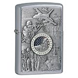 Zippo Lighter Joined Forces Emblem, Street Chrome
