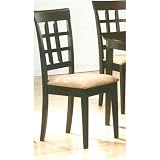 Set of 2 Contemporary Style Cappuccino Finish Wood Dining Chairs by AtHomeMart