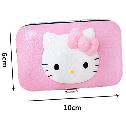 Cute HELLO KITTY Nail clipper Stainless steel nail pliers Manicure tools 7pcs