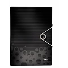 Leitz 45790095 F�chermappe Bebop F�chermappe Bebop, A4, 6 F�cher, PP, schwarz