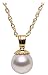 Akoya Cultured Pearl 6-6.5mm Pendant on 14k Yellow Gold Chain, 18"