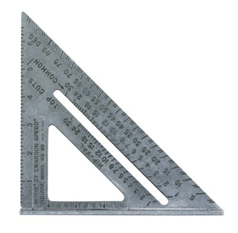 Keson KS80RS Carpenter's Square 7-Inch  by 7-Inch by 10-Inch