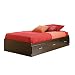 South Shore 3127080 Cosmos Collection Mates Bed, Black/Charcoal
