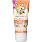 Badger Balm SPF 30 Kids Sunscreen Cream, 2.9 Ounce