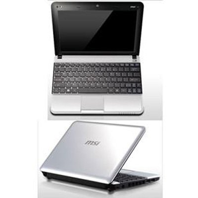 MSI U135-206US 10-Inch Silver Netbook - 3 Hour Battery Life