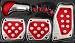 Red Chrome Racing Pedals Shift Knob Tire Valves -018