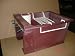 Zurn Model # MS2620W-APW-BR-FA-TS, Wall Mount Burgundy Laundry Tub with Faucet, Faucet Block and White Accessory Pack.