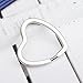 20pcs Heart Shaped Split Ring Key Ring