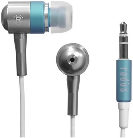 Premium Noise-Reducing Ear Buds from Radius (Sky Blue) - iPhone Compatible