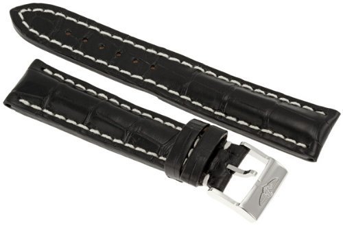 Breitling Black Crocodile 20 MM Leather Strap 728P Breitling Black Crocodile 20 MM Leather Strap 728P