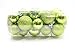 20 Holiday Time Mini Shatterproof Satin Shiny and Glitter Finish Bulb Christmas Ornaments (Green)