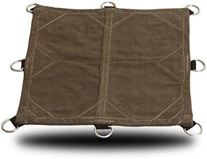 5x5 14.9oz Heavy Duty Canvas Tarp with D-Rings - Water, Mold and Mildew Resistant - Extreme Performance, Equipment, Farm, Home, Woodpile, Construction, Machinery Cover.