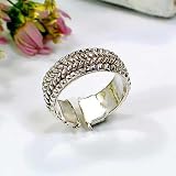 Completely Handcrafted - Designer Sterling Silver Braid Split Band Ring