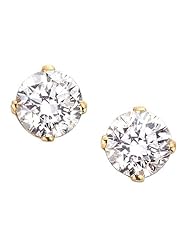 14K White Gold 1/2 ct. Round Brilliant Cut Diamond Earring Studs (Good, G-H Color, I1Clarity)