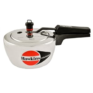 Hawkins Ventura Hard Anodised Black Base Pressure Cooker, 5.0-Litre
