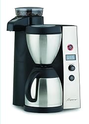 Capresso 455 CoffeeTEAM Therm Stainless Coffeemaker/Burr Grinder Combination