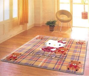 Hello Kitty Carpet I Love Teddy Bears 52 x 75