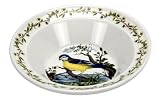 Portmeirion Birds of Britain Earthenware 6-Inch Oatmeal Bowl, Set of 6