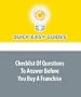 Checklist Of Questions To Answer Before You Buy A Franchise