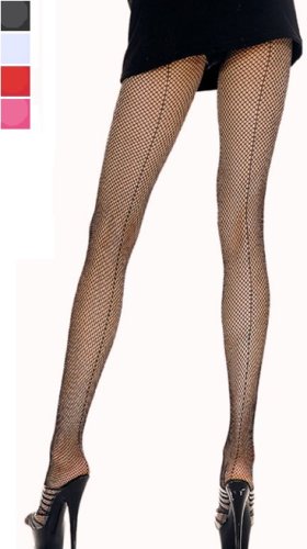 Fishnet Backseam Panty Hose - Available in one size and plus size
