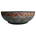 Handmade Decorative Lacquer Bowl With Hand-etched Hand-painted Floral Design (Thailand)