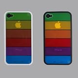 Buy 2pcs Set (White + Black) Lims Rainbow Color Case Cover for iPhone 4 + XFISH LCD...