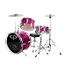 GP Percussion GP50MPK Complete Junior Drum Set (Pink, 3-Piece Set)