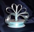 Organza Satin Center Ribbon - 7/8" - 25 Yards (75 FT) - Light Blue