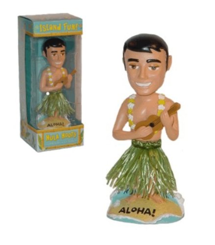KEANU HULA HOOT DASHBOARD SHAKER - BOBBLE HEAD HAWAIIAN GIFTS