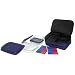 Pyrex Portables Baking Dish Set with Insulated Carrier, Clear with Blue Carrier