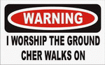 WARNING I WORSHIP THE GROUND CHER WALKS ON 11 oz. White Mug