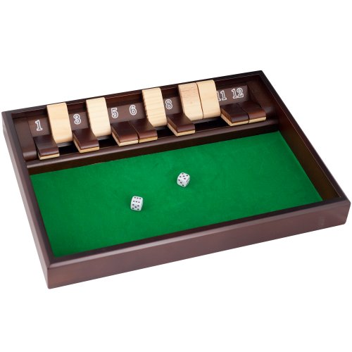Shut The Box Game - 12 Numbers (Includes Dice) On Sale