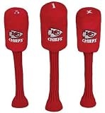 Kansas City Chiefs NFL Set of Three Barrel Head Covers