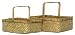 Natural Hand Woven Split Bamboo Nested Rectangle Baskets Set of Two - Large=14" x 10 1/2" x 5 1/2"