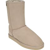 BEACH FEET Girls Low Shearling Boots - Sand