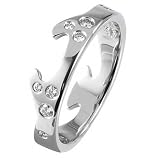 Georg Jensen 18ct White Gold End Fusion Ring With 016ct Diamonds
