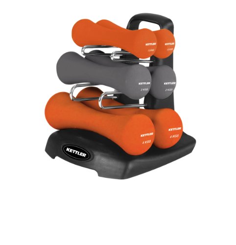 KETTLER Neopren Hantelset mit Ablage, black/red/anthracite Preisvergleich
