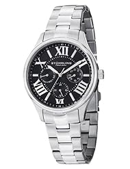 Stuhrling Original Womens 391L.02 Symphony Regent Majestic Quartz Day and Date Black Dial Bracelet Watch