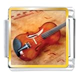 Violin Music Photo Italian Charm Bracelet
