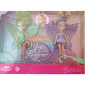 Barbie Fairytopia Magic of the Rainbow Green and Purple Fairies by 